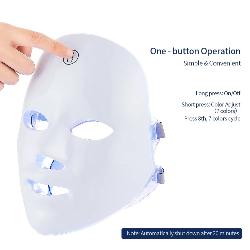 Radiant Glow LED Facial Mask | 7-Color Light therapy Mask