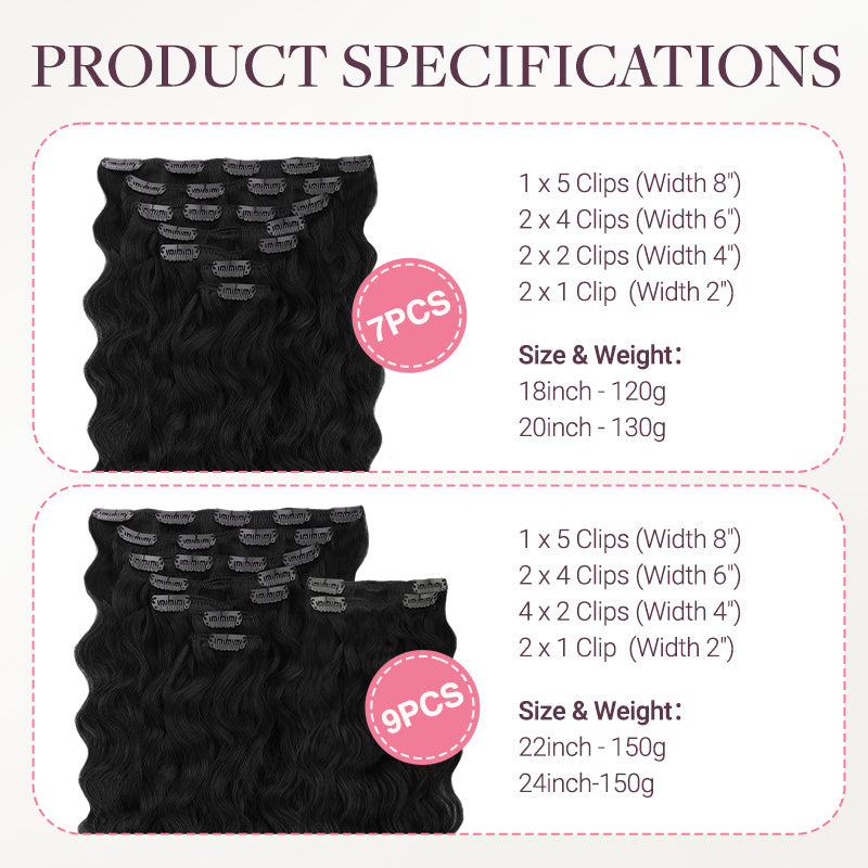 Medium Brown Highlighted Golden Blonde (5E/22I) Elf Curly Clip-in Hair Extensions (120-150g)